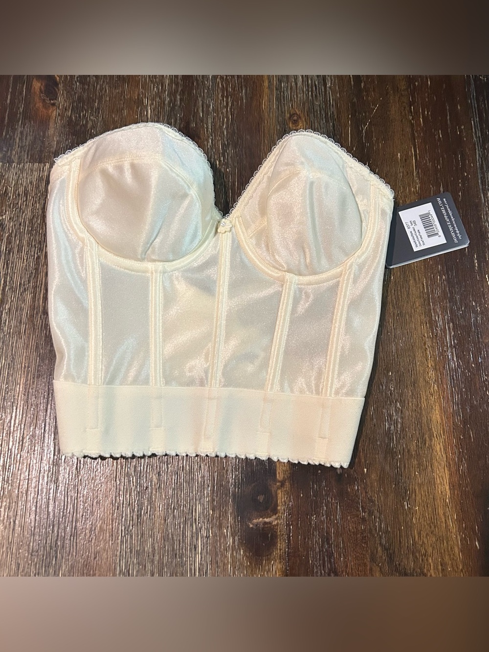 NWT Dominique Apparel Noemi Longline
Strapless Backless Bustier Bra Ivory